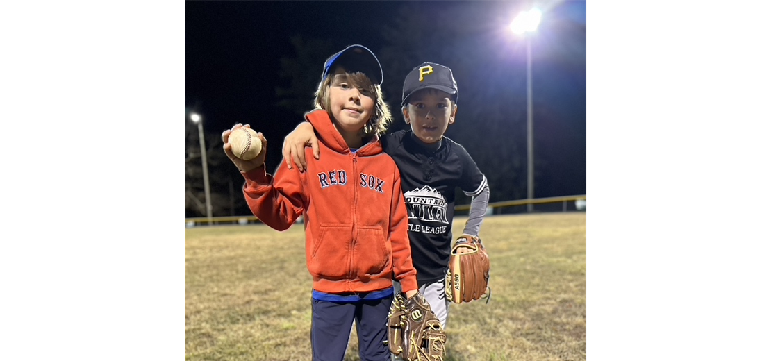 Jude and Rowan after a Fall Ball walk-off!